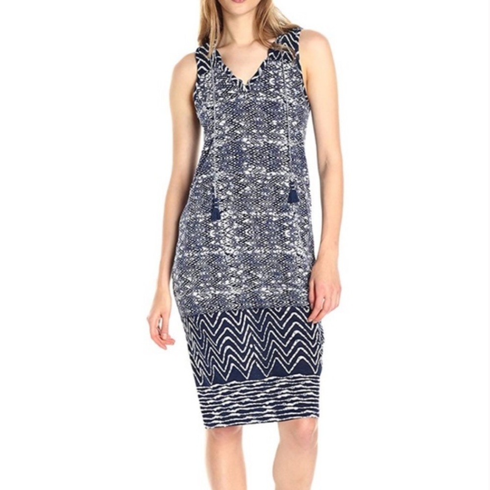 Lucky Brand Boho Blue Print Dress